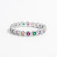 925 Sterling Silver Contrast Zircon Ring - DAVERRI FASHIONS
