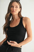 MONO B Slim Fit Scoop Neck Tank BLACK L