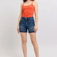 Judy Blue High Waist Tummy Control Destroy Release Hem Denim Shorts