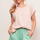 Lime 'N' Chili Striped Muscle Sleeve Top