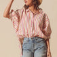 SO ME Multicolored Stripe Button Down Shirt
