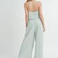 MABLE Crop Cami and Ruffled Wide Leg Pants Set Outfit Sets