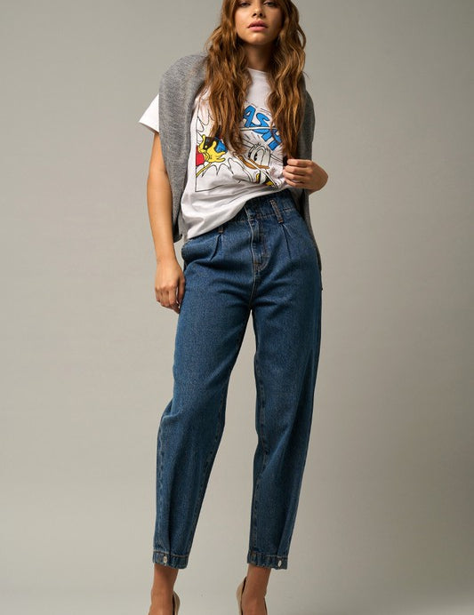 High Rise Balloon Jeans DARK Jeans