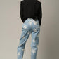 Star Print Ripped Slouchy Jeans Jeans