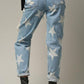 Star Print Ripped Slouchy Jeans Jeans