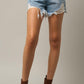 Waist Crossover Denim Mom Shorts Shorts