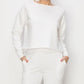 French Terry Long Sleeve Cotton Top Sweatshirts