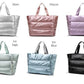 Metallic Puffer Tote Handbags