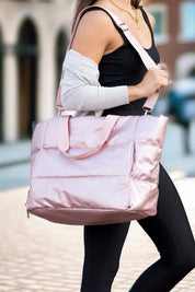 Metallic Puffer Tote Handbags