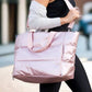 Metallic Puffer Tote Handbags