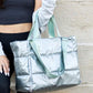 Metallic Puffer Tote Ice Sage OneSize Handbags