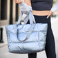 Metallic Puffer Tote Handbags
