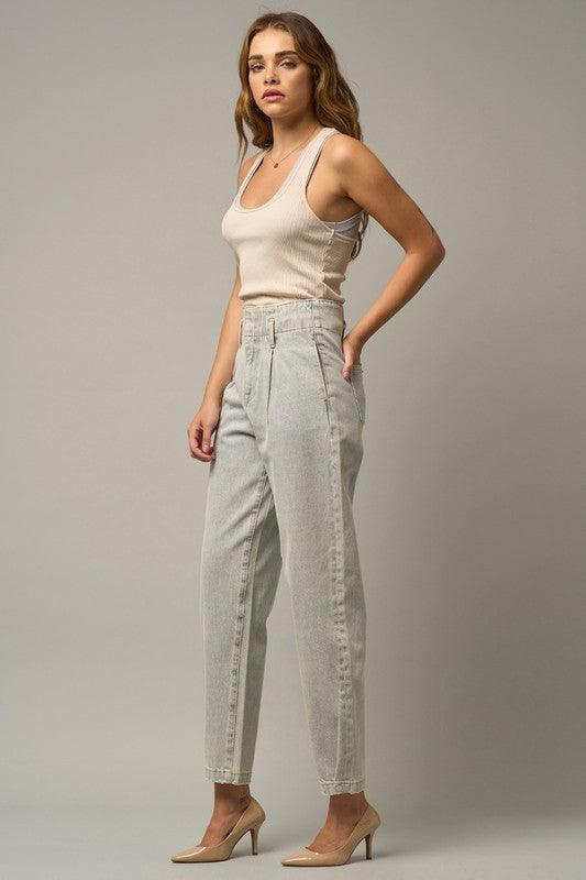 High Waist Balloon Ankle Jeans Jeans
