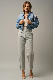 High Waist Balloon Ankle Jeans Jeans