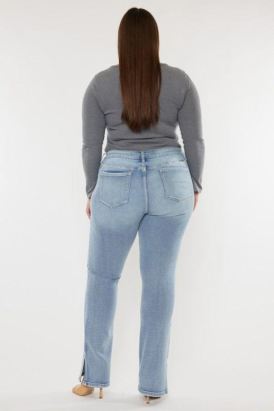 Plus Mid Rise Medium Wash Bootcut Jeans Jeans