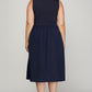 She + Sky Full Size Sleeveless Poplin Woven Midi Dress with Pockets Plus Size Midi Dreses