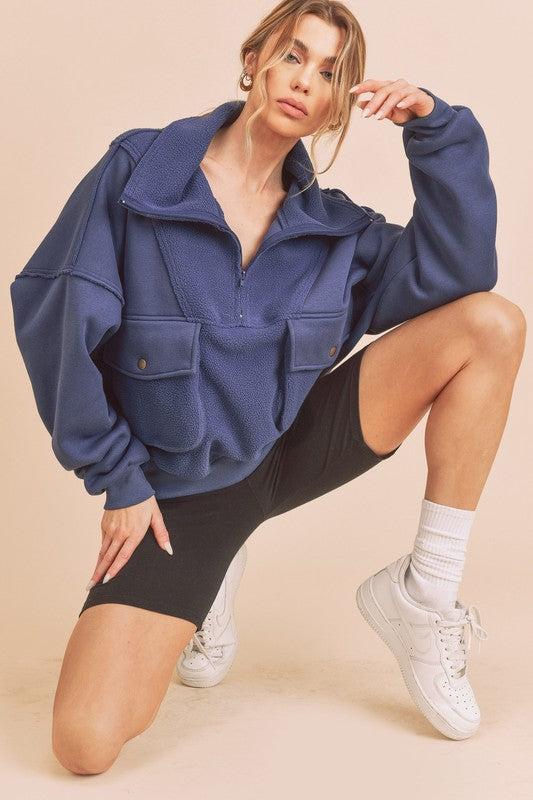 Carter Pullover BLUE S Tops
