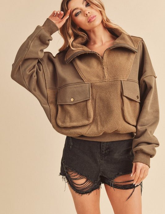 STONE GRAY S Carter Pullover | Tops Daverri Fashions