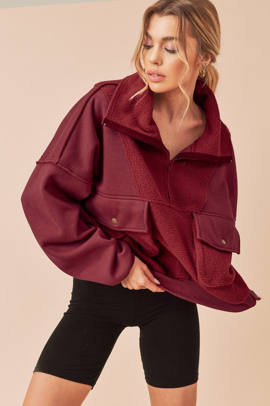 Carter Pullover RUBY RED S Tops