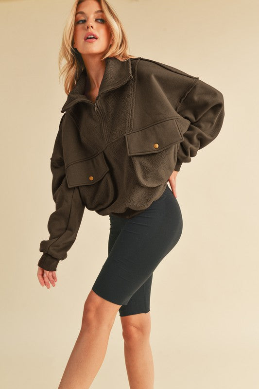 Carter Pullover BROWN S Tops