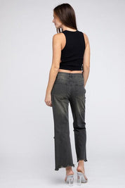 Distressed Vintage Washed Wide Leg Pants Pants