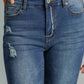 Umgee Distressed Skinny Jeans with Pockets Jeans