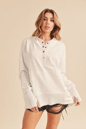 WHITE Vivi Pullover | Hoodies Daverri Fashions