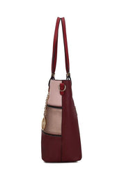 Mia K Vallie Color Block Tote bag Handbags