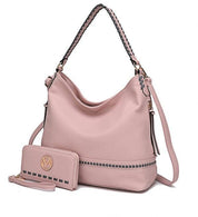 Mia K Blake Two-Tone Whip Shoulder Bag Blush One Size Handbags