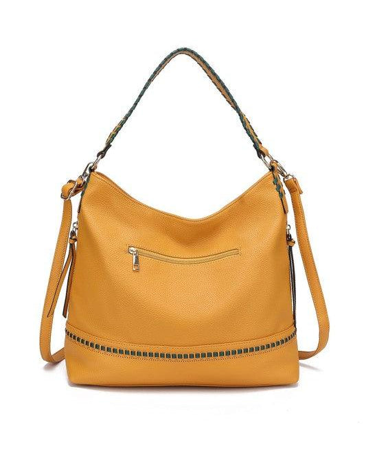 Mia K Blake Two-Tone Whip Shoulder Bag Handbags