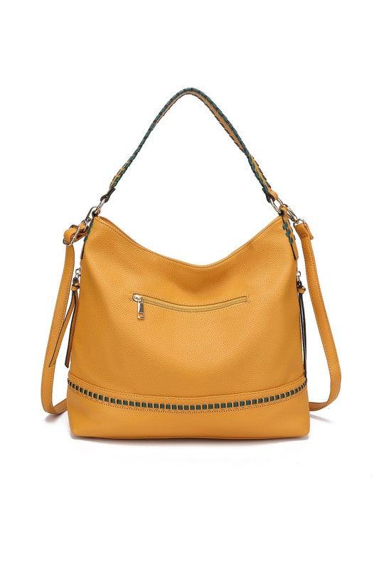 Mia K Blake Two-Tone Whip Shoulder Bag Handbags