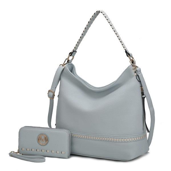 Mia K Blake Two-Tone Whip Shoulder Bag Baby Blue One Size Handbags