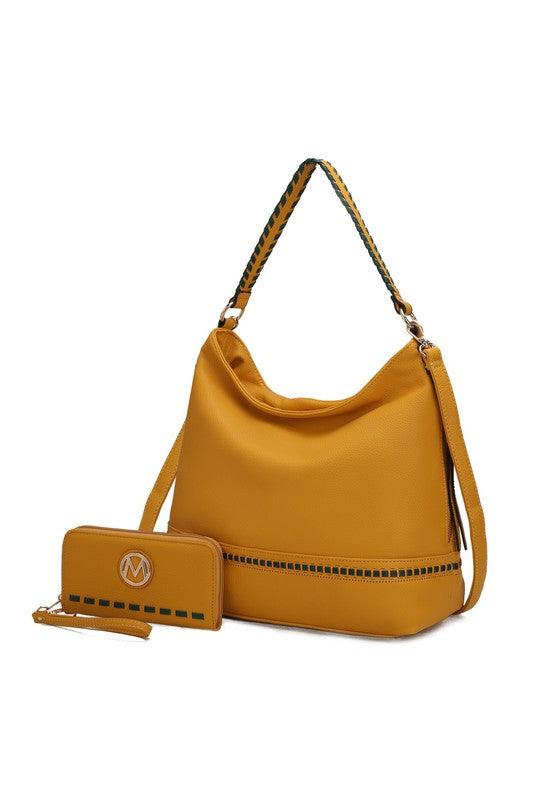 Mia K Blake Two-Tone Whip Shoulder Bag Yellow One Size Handbags