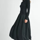 MABLE Ribbed Poplin Mix Midi Sweater Dress Midi Dresses