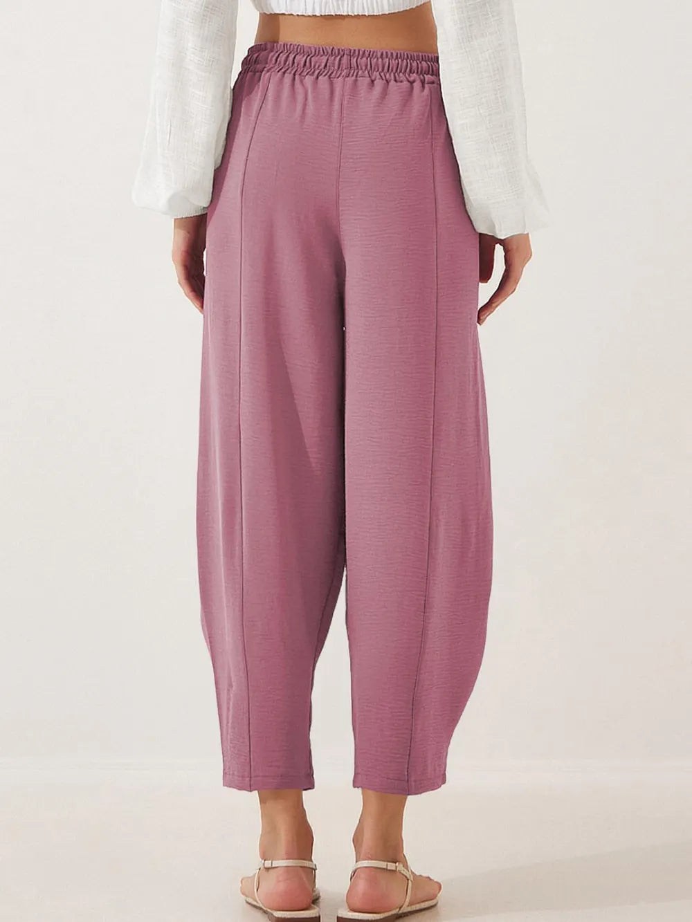 Full Size Drawstring Cropped Jogger Pants Plus Size | Pants Daverri Fashions
