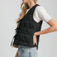 Umgee Heart Quilted Tie-Front Vest