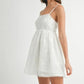 MABLE Eyelet Lace Babydoll Mini Cami Dress - DAVERRI FASHIONS