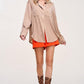 Silky Button-Down Shirt KHAKI Shirts & Tops