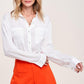 Silky Button-Down Shirt Shirts & Tops