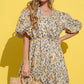 And The Why Full Size Floral Surplice Puff Sleeve Dress - DAVERRI FASHIONS