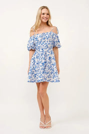 And The Why Off Shoulder Bubble Sleeve Dress | Mini Dresses Daverri Fashions