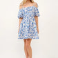 And The Why Off Shoulder Bubble Sleeve Dress Mini Dresses