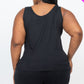Plus Solid Comfy Tank Top Shorts Set