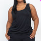 Plus Solid Comfy Tank Top Shorts Set