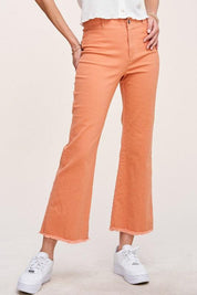 La Miel Frayed Hem Cropped Wide Leg Pants GINGER Pants