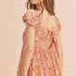 Square Neck Floral Babydoll Maxi Dress Babydoll Dresses