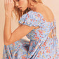 Square Neck Floral Babydoll Maxi Dress Babydoll Dresses