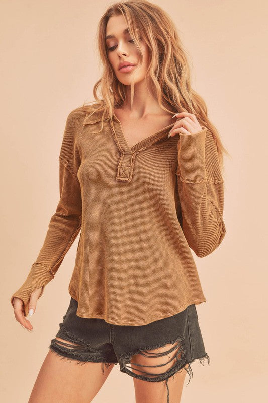 Aemi + Co Thumbhole Thermal Top Tops