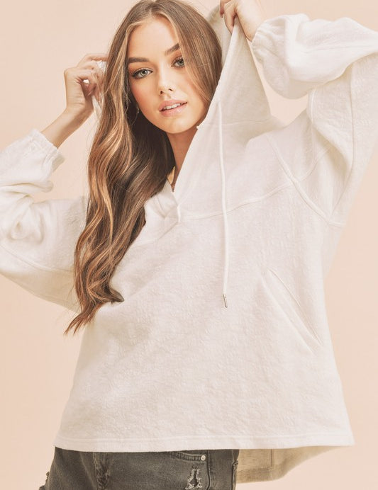 WHITE S Nady Pullover Hoodie | Hoodies Daverri Fashions