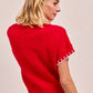 BiBi Gameday Sequin Football Embroidered Stitch Sweater - DAVERRI FASHIONS